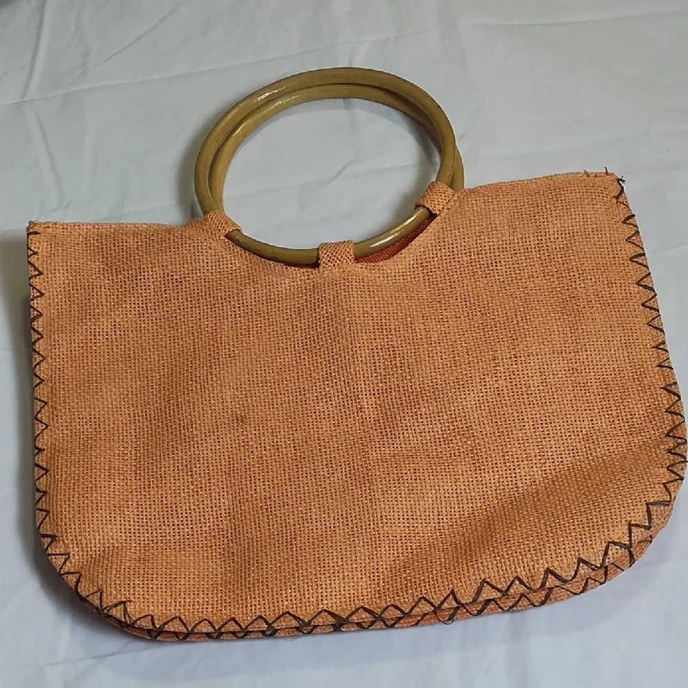 Orange Embellished Women's Bag 12X16